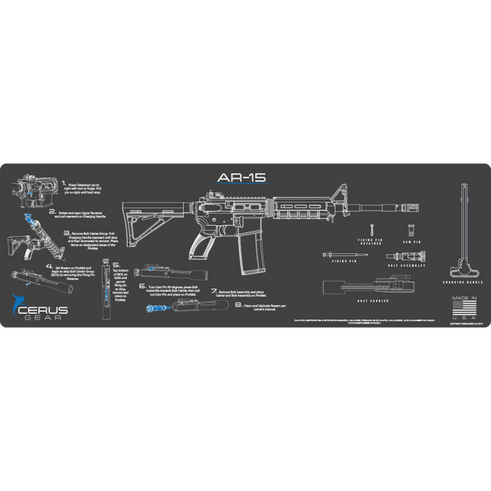 Cleaning Equipment Cerus Gear 4.50" AR-15 INSTRUCTIONAL GRAY/BLUE